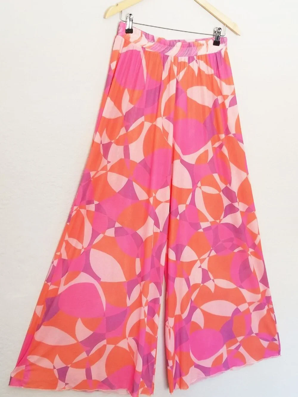 Show Me Your Mumu Jet Setter Retro Wide Leg Pants XL Sheer Swimsuit Coverup $138